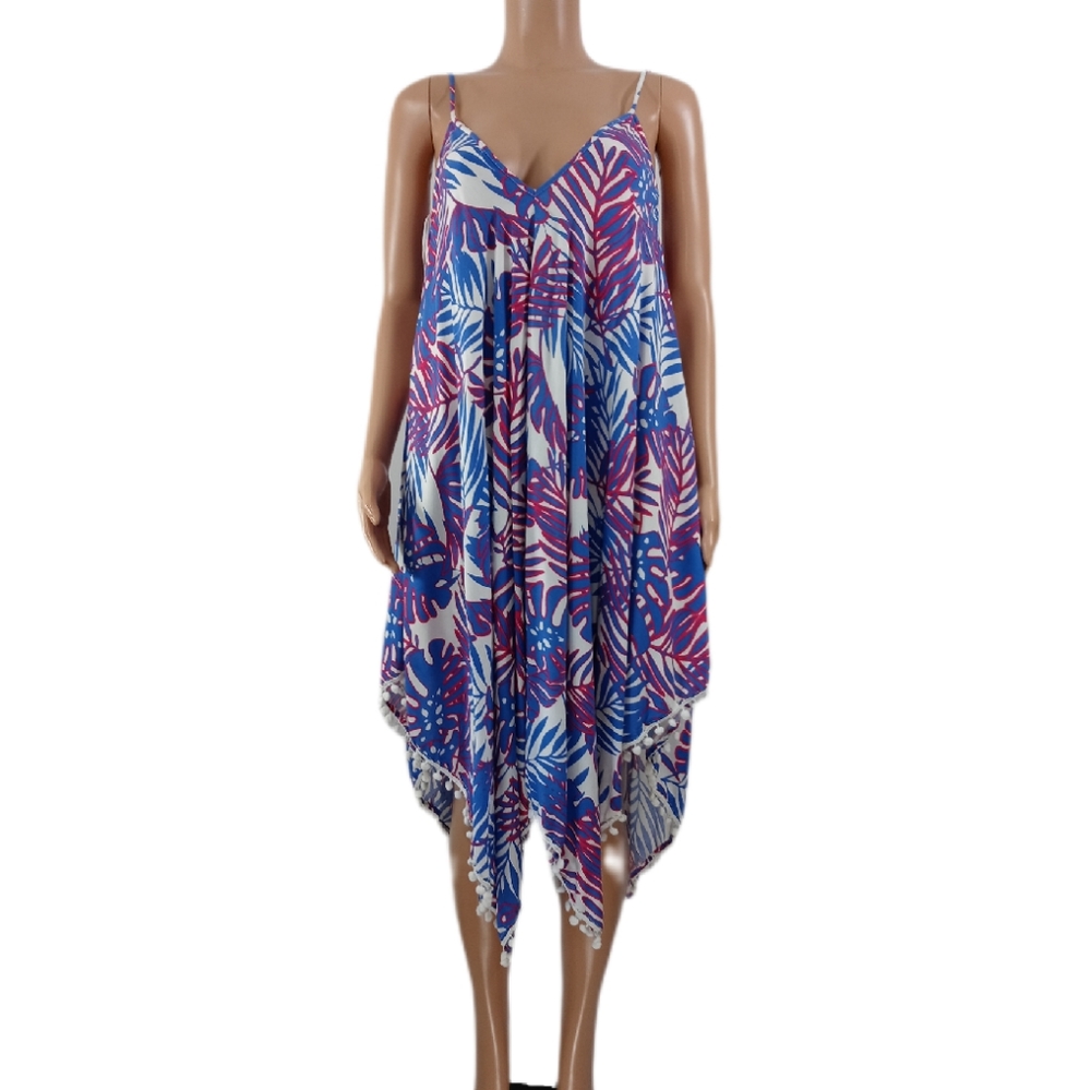 - Goa Beachwear Floral Cover-up - with Spaghetti